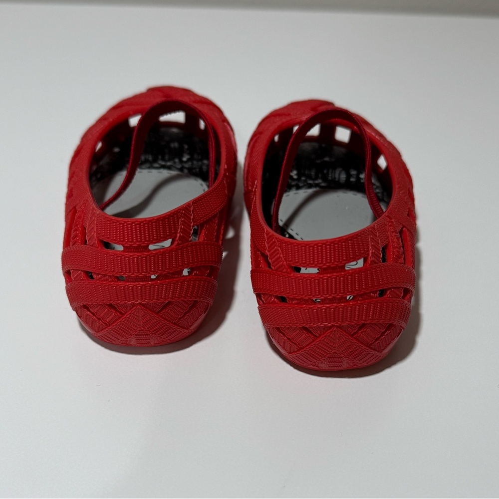 Mini Melissa Jason Wu Baby Shoes Red Jelly Flats Size 5 Toddler US - Picture 4 of 9